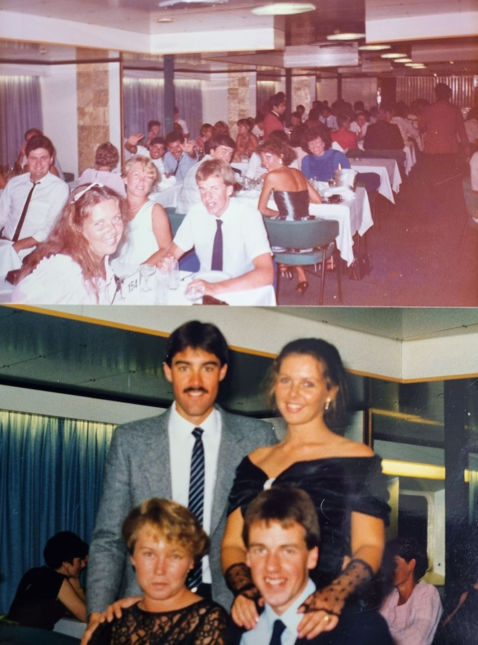 We were expected to dress up for dinner. They did a good job seating Brett and I with some with some single girls. We got to know all the people seated around us, trading stories of what we had got up to during the day.