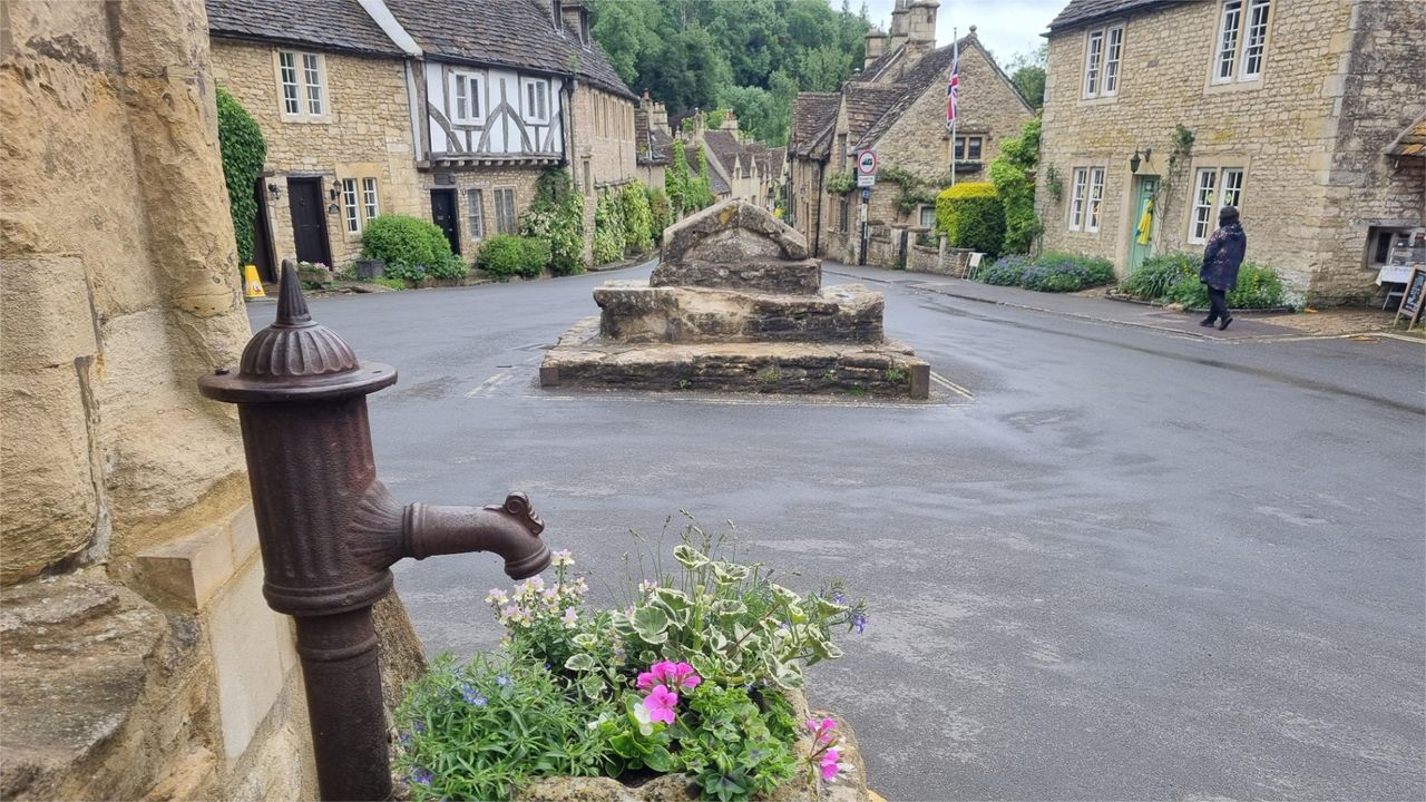 One of the two village pumps