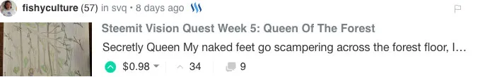 Steemit Vision Quest Week 5: Queen Of The Forest