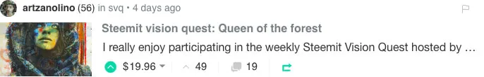 Steemit vision quest: Queen of the forest