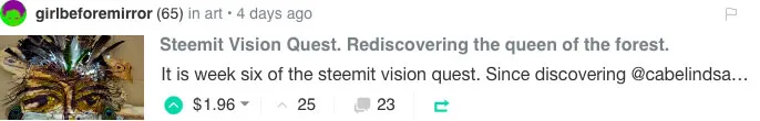 Steemit Vision Quest. Rediscovering the queen of the forest.