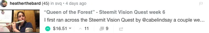 “Queen of the Forest” - Steemit Vision Quest week 6