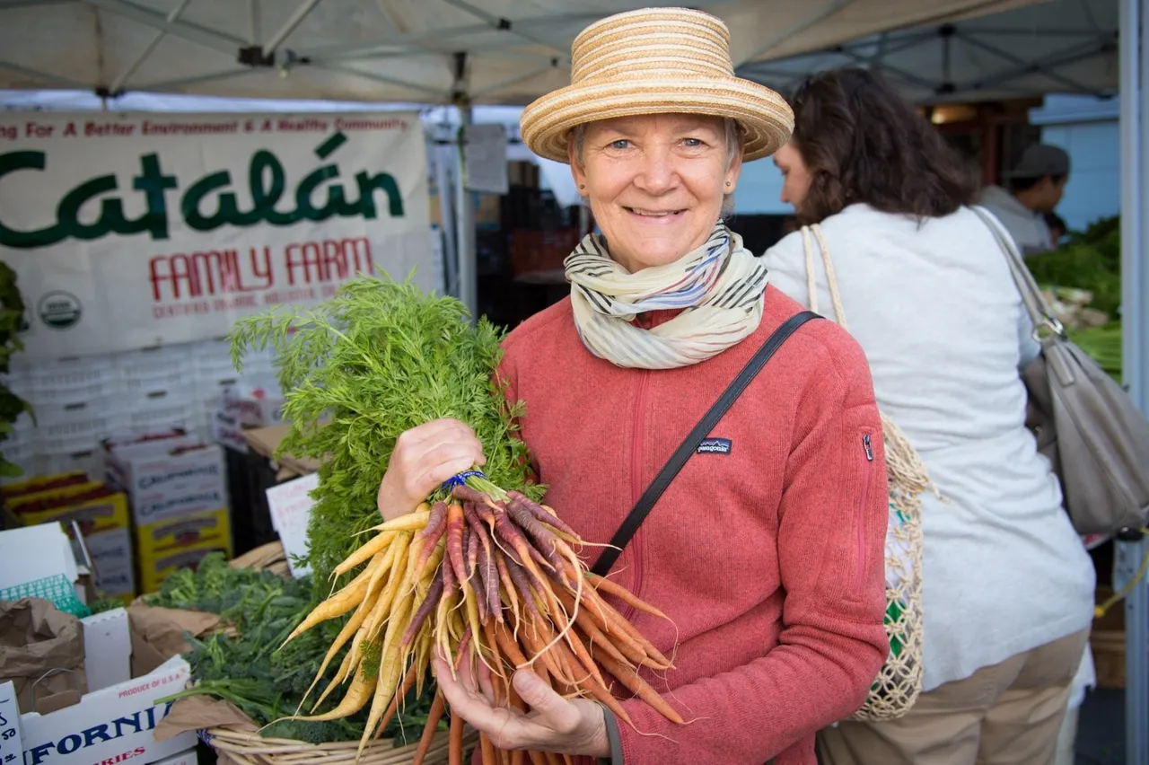 lady with carrots