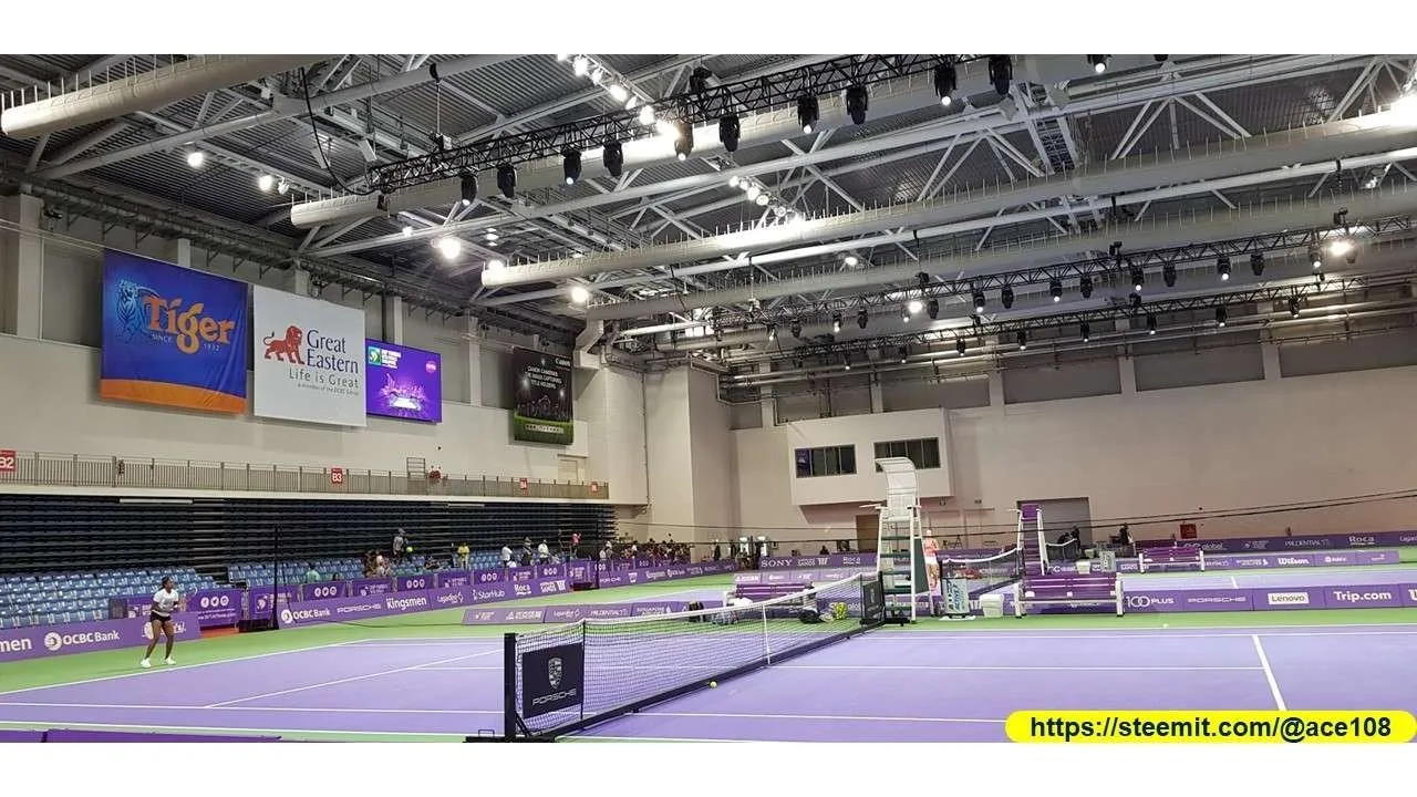 WTA Practice courts60