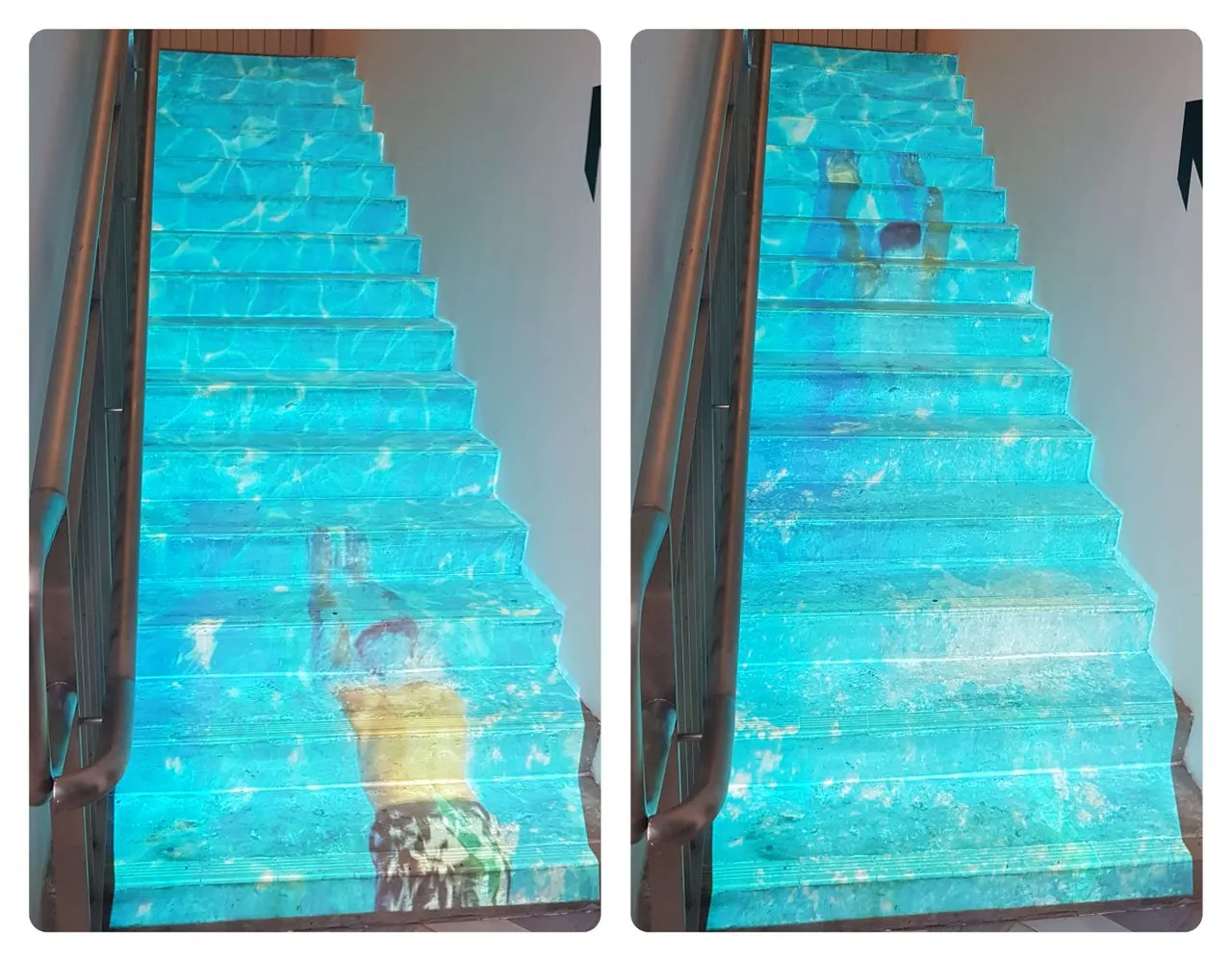 Swimming up the stairs