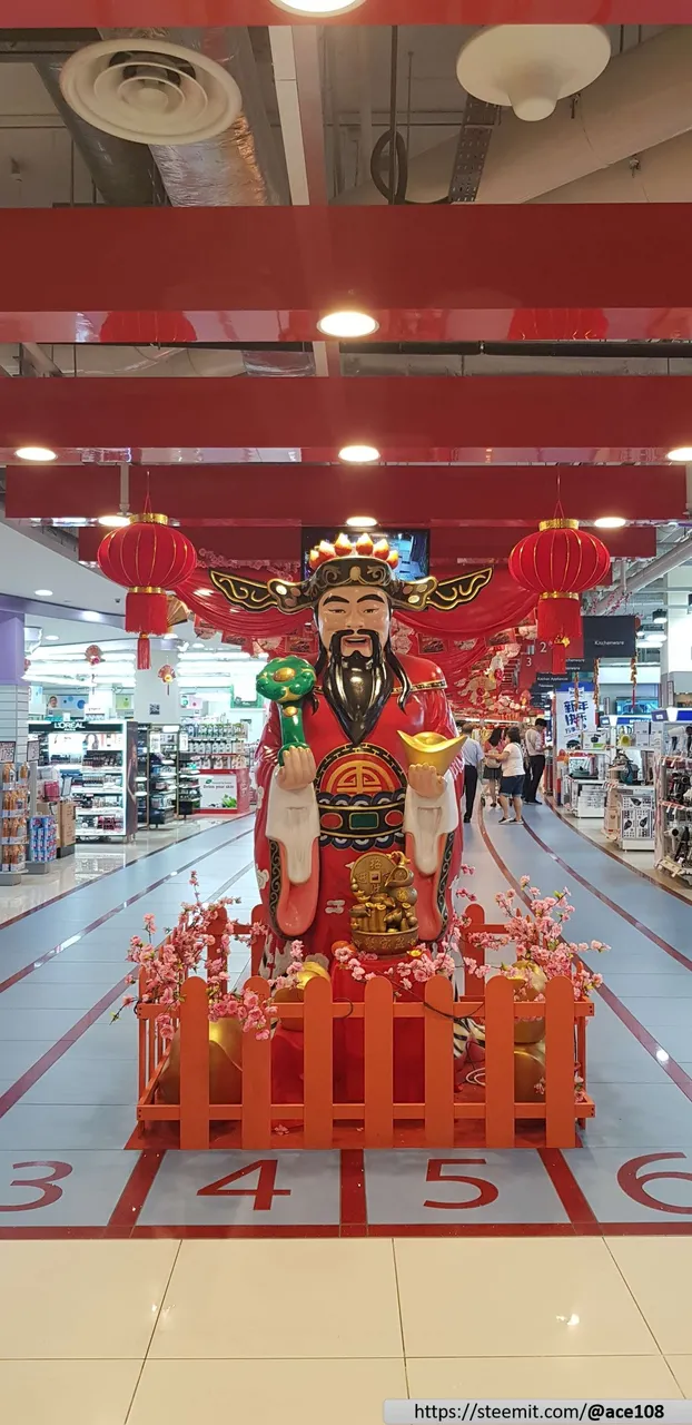 God of Wealth at Kallang Wave Fairprice