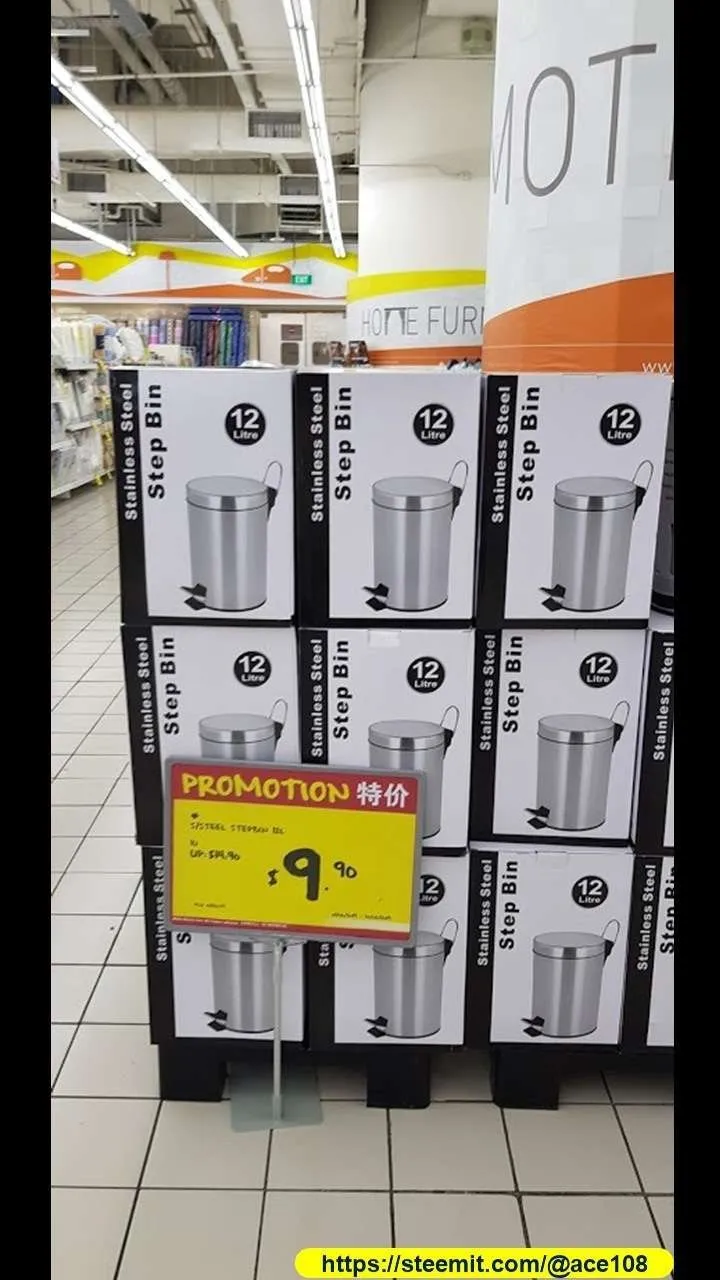 $9.90 Stainless Stell dustbin