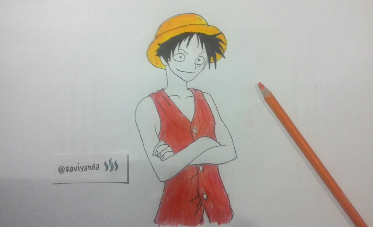 My Sketch 28 Drawing A Monkey D Luffy