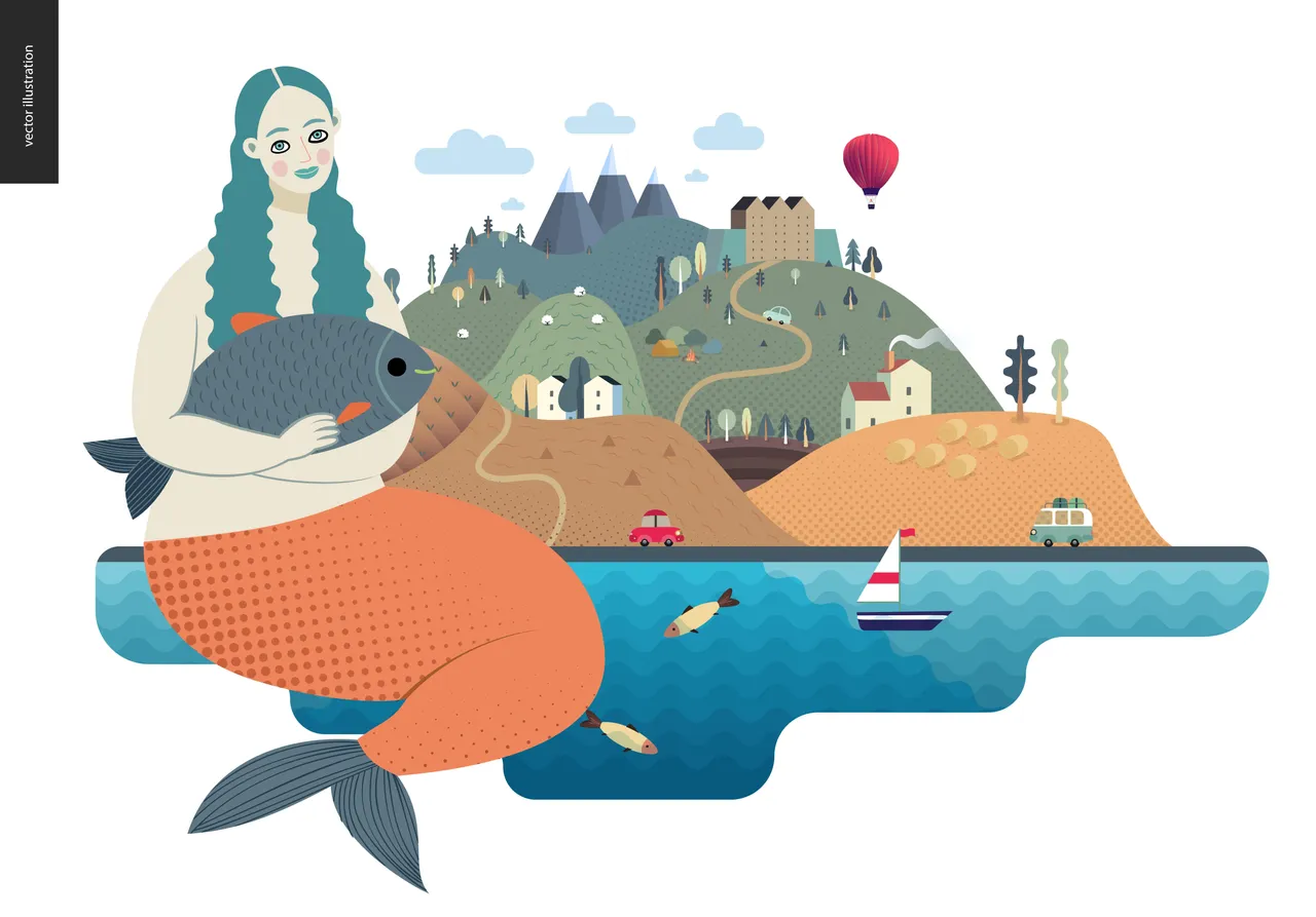 magic island series, microstock, Oksana Grivina, www.grivina.ru, vector illustration