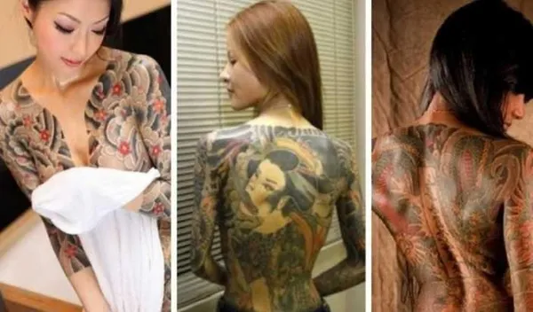 Yakuza Woman'S Body Portrait Is Full Of Tattoos, Pretty But Scary