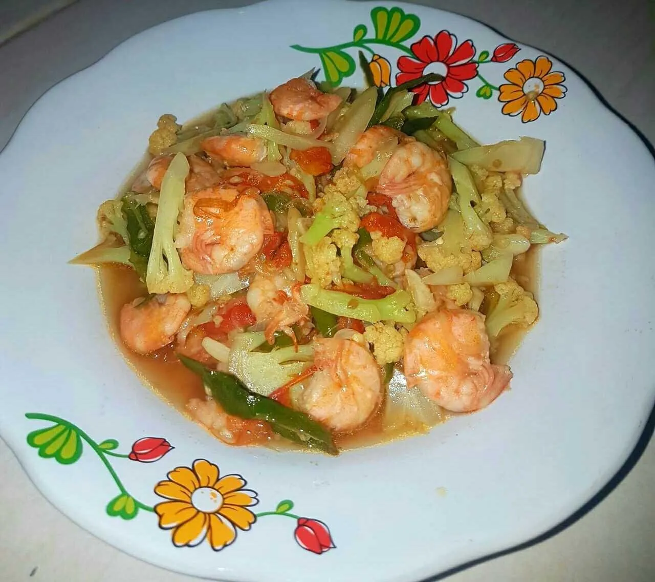 Recipe Stir Fry Cauliflower And Shrimp Tumis Kembang Kol Dan Udang