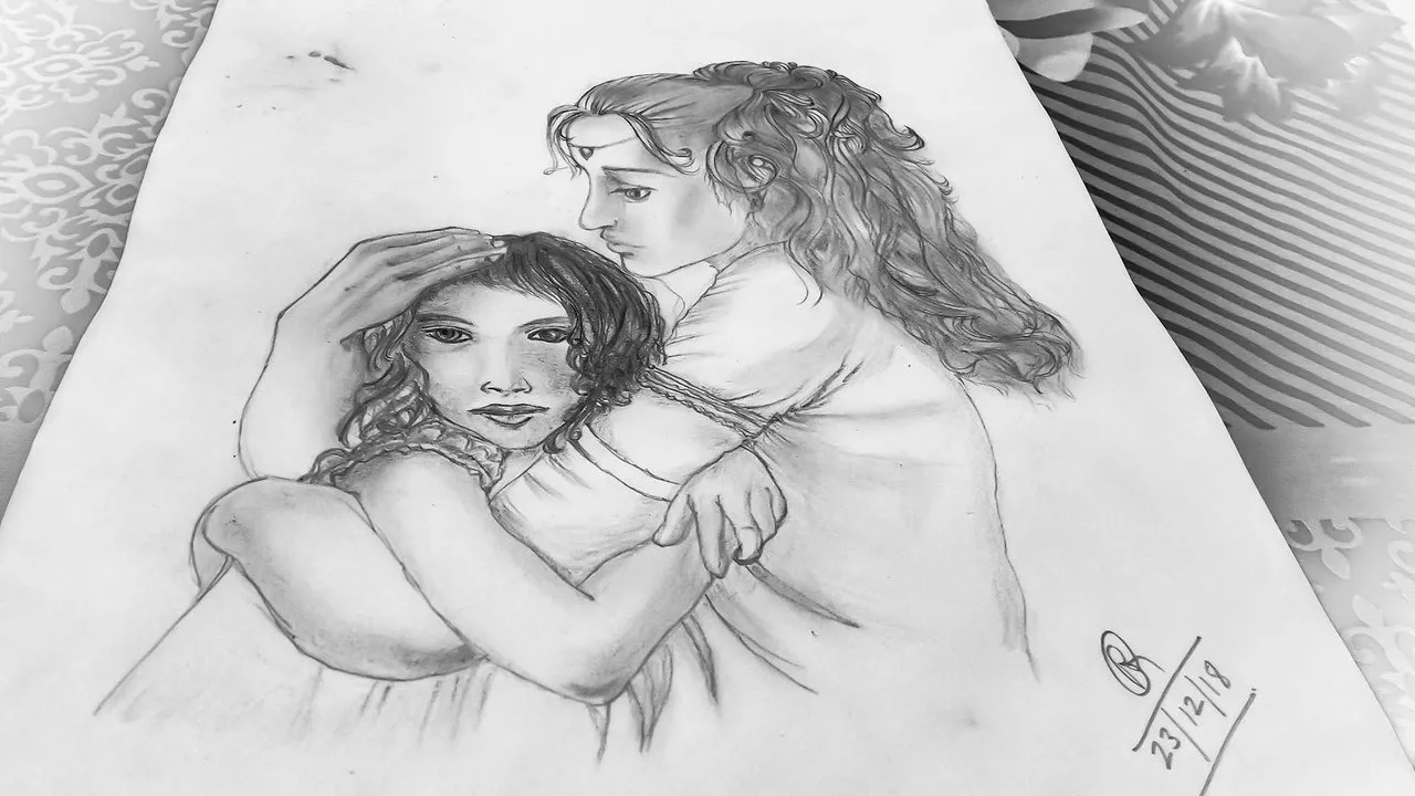 Mother and Daughter - pencil drawing by Joanna-Vu on DeviantArt