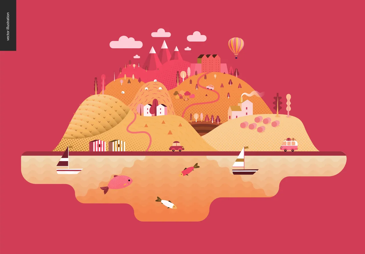 magic island series, microstock, Oksana Grivina, www.grivina.ru, vector illustration