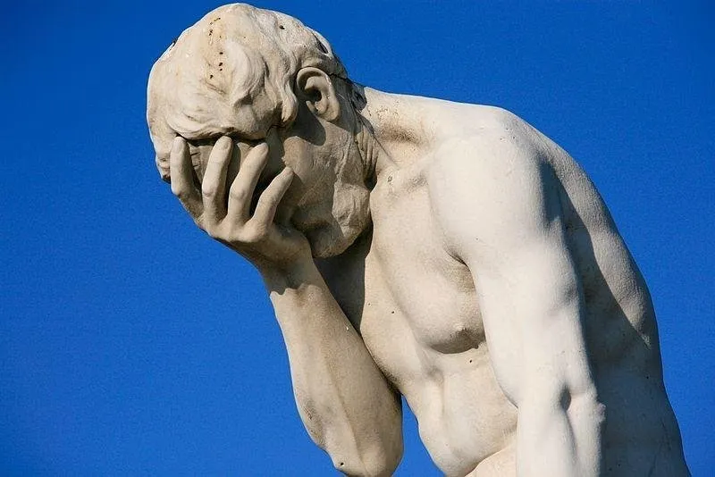 Facepalming Statue