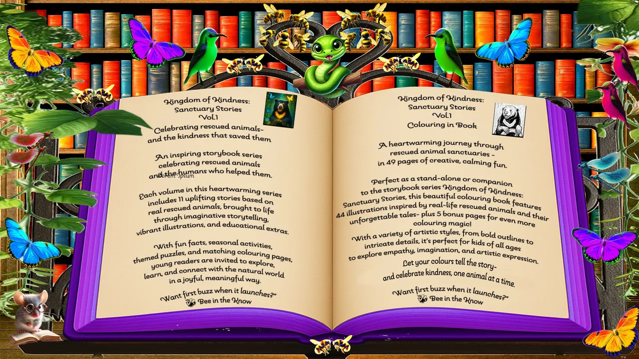 05F_sweet sting stories- KINGDOM OF KINDNESS- VOLUME 1 storybook AND COLOURING IN BOOK_spread_BEE IN THE KNOW.png