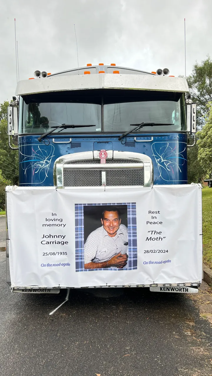 DAD BANNER ON TRUCK FRONT.JPG