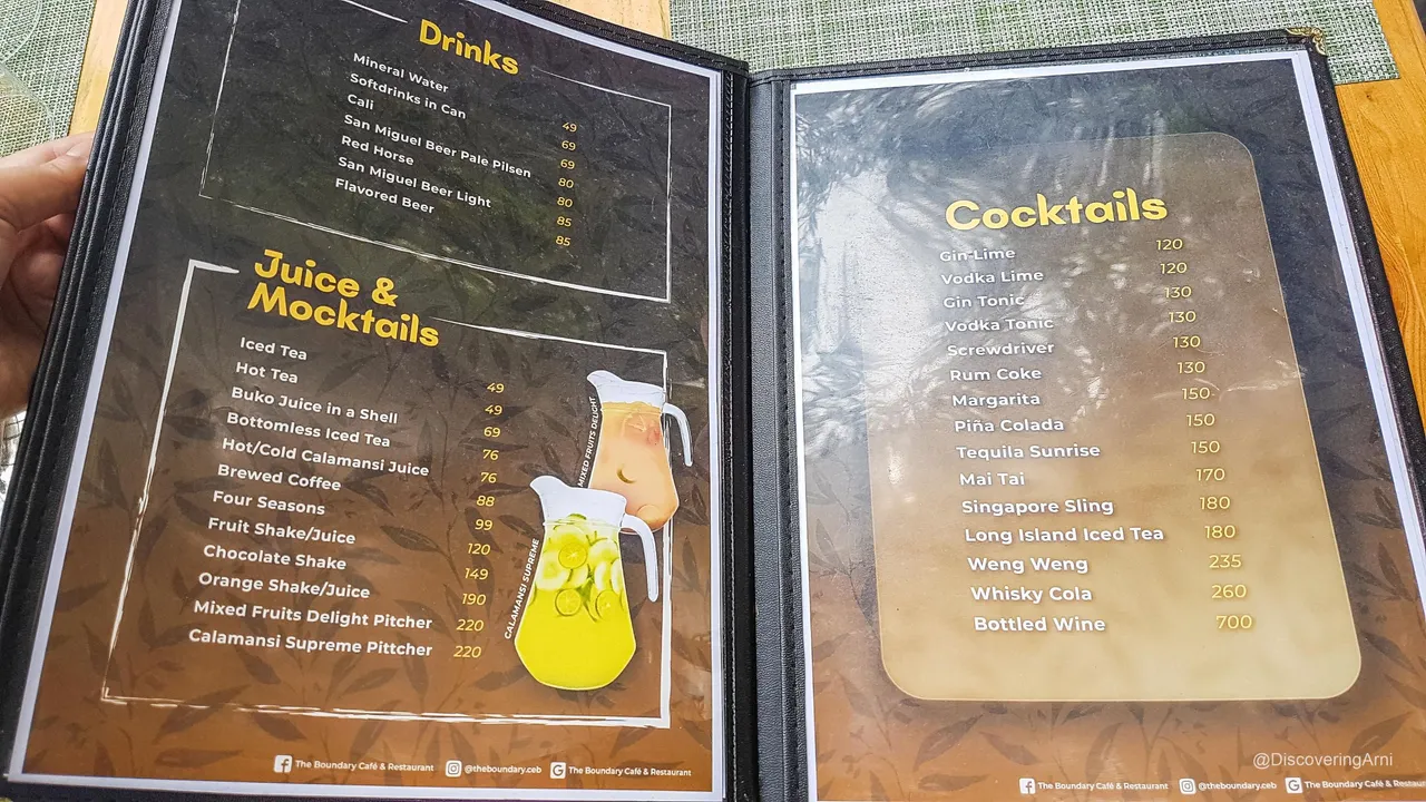 Beverage Menu