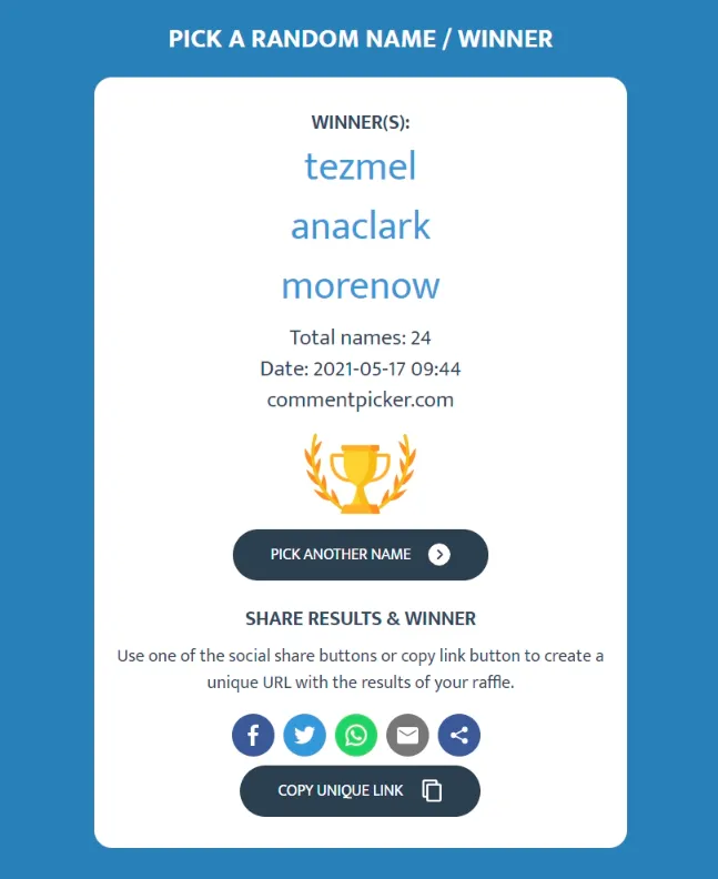 Winners