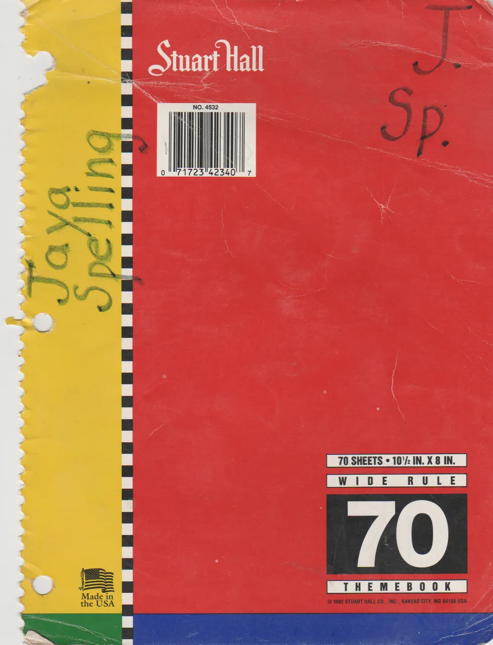 1993 - Jaya Spelling Notebook Cover-1 ok.png