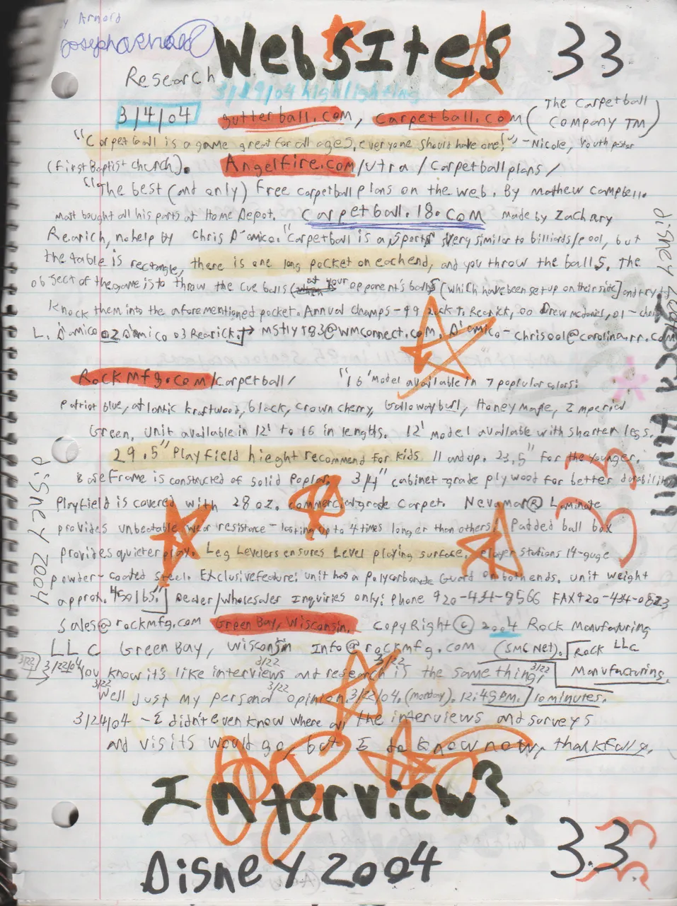 2004-01-29 - Thursday - Carpetball FGHS Senior Project Journal, Joey Arnold, Part 02, 96pages numbered, Notebook-28.png