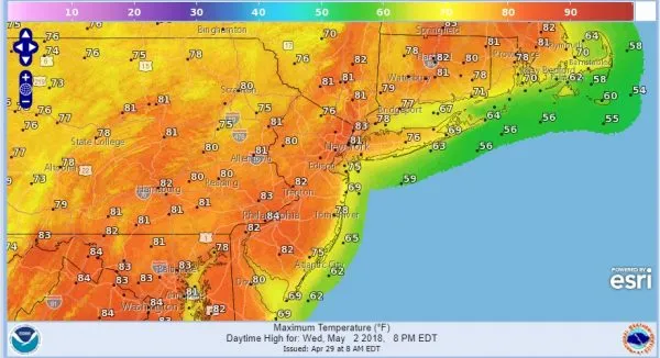 Very Chilly Sunday Monday Before Warmer Air Arrives