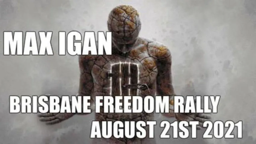 Max Igan Brisbane Freedom Rally August 21st 2021