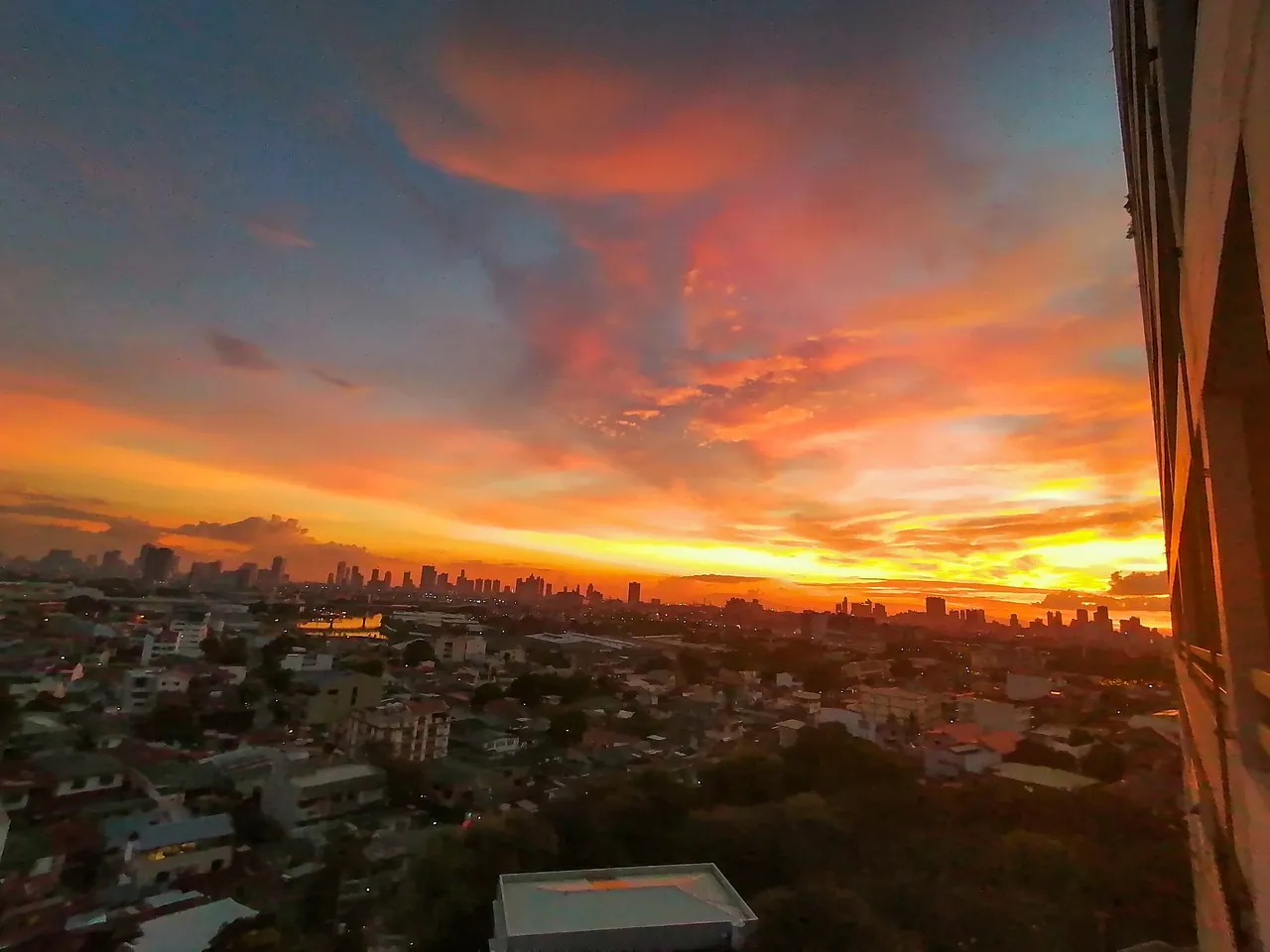 One of those rare times where the sunset was fiery shades of yellow and orange