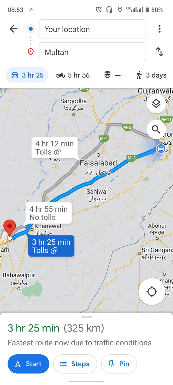 Screenshot of my destination taken from Google map