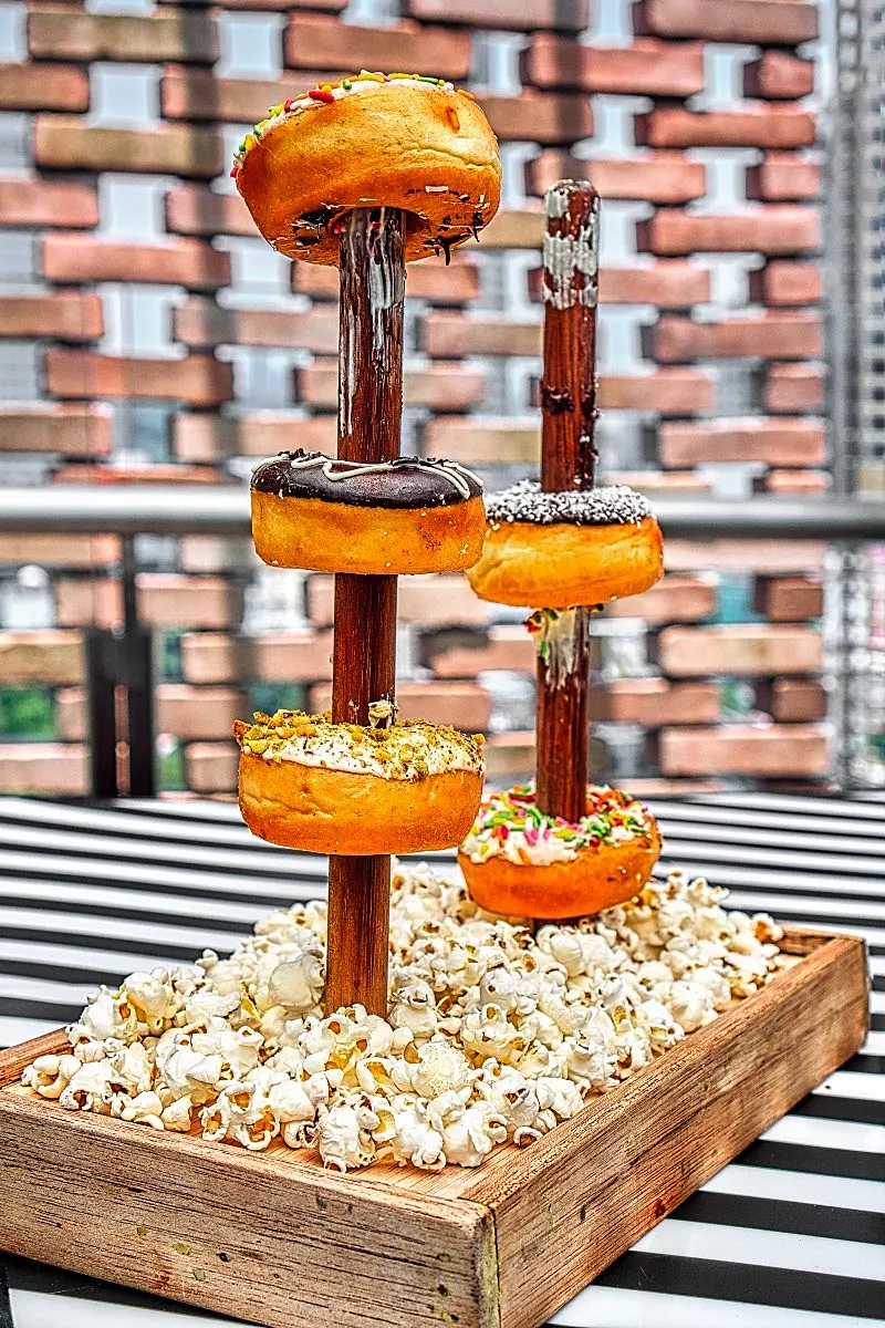 Stripes hotel buffet desserts