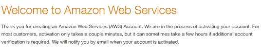 welcome to amazon web services