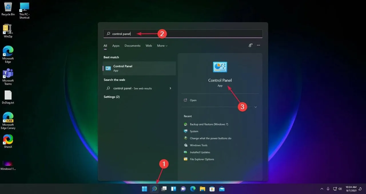 Control-panel-start-Windows11