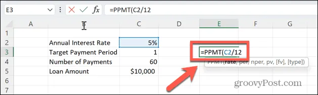 use-PPMT-excel-loan-divide-12