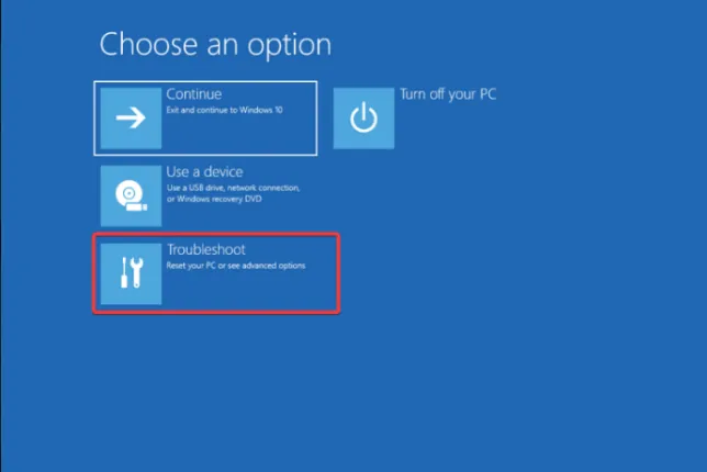 Choose-an-option-Troubleshoot