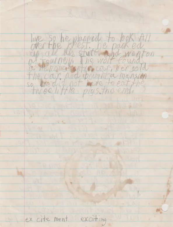 1988-11-14 - Monday - Pig Family Short Story, 2 pages, 8-year-old Katie Arnold-2.png