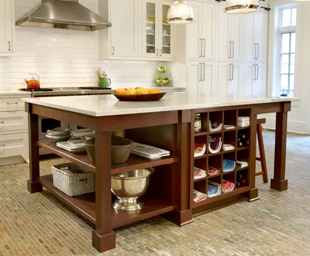 "Kitchen island storage"
