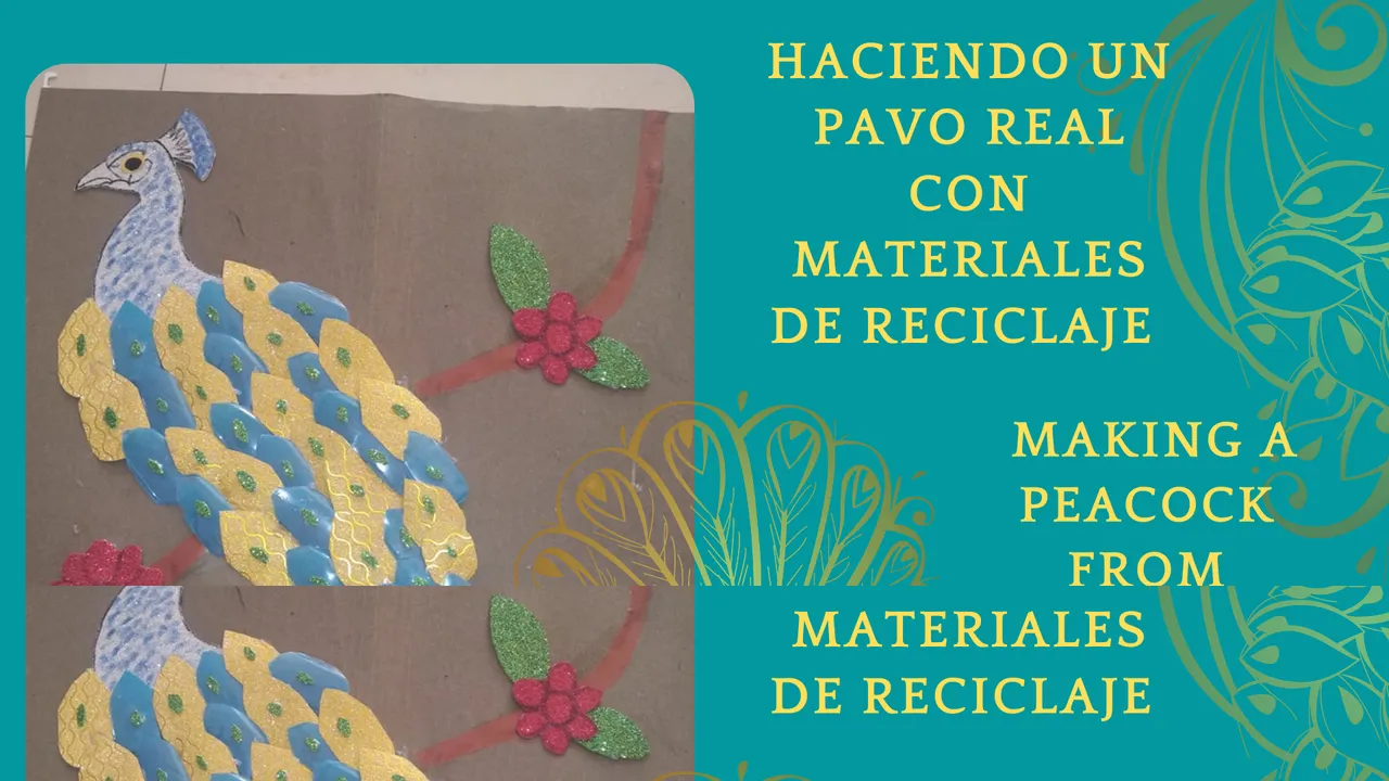 Haciendo un pavo real con materiales de reciclaje.png