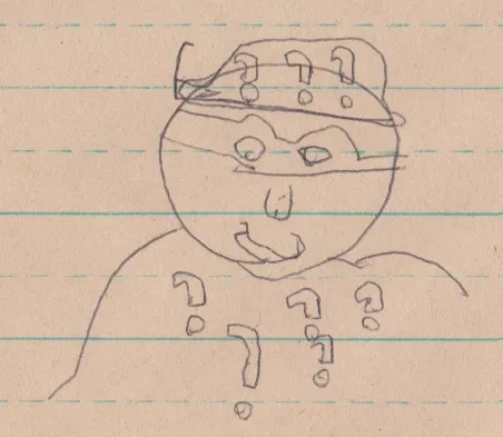 1995-06-16 - Batman Forever - Drawing - not sure when I drew this but probably after watching that movie 5 - Joker.jpg
