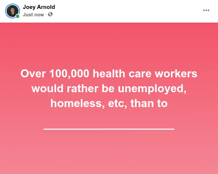 Screenshot at 2021-09-30 20:11:00 Over 100,000 health care workers would rather be unemployed, homeless, etc, than to what.png