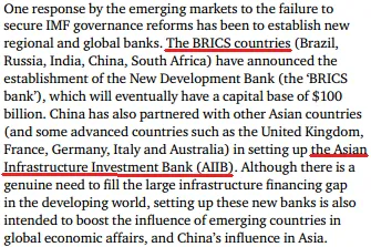 From the Chatham House policy paper, "International Economic Governance."