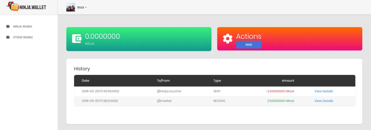 Steem Ninja Wallet