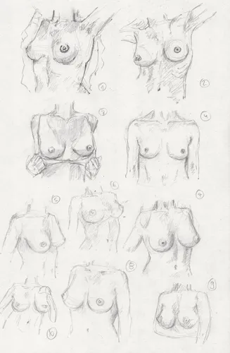 как нарисовать грудь женщин фото 24