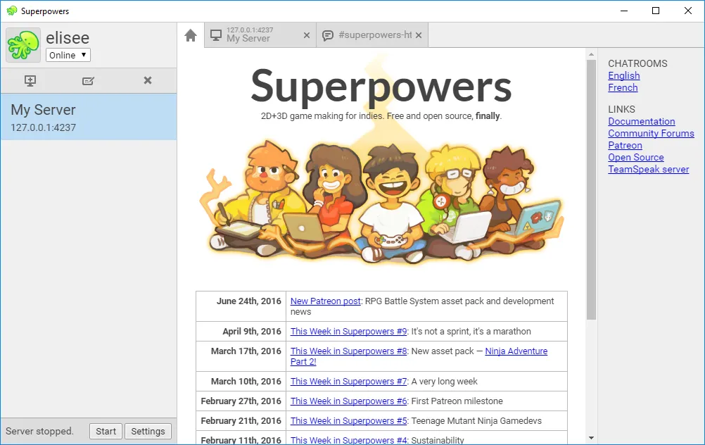 superpowers html5 game engine