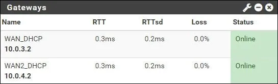 pfsense monitor gateway widget