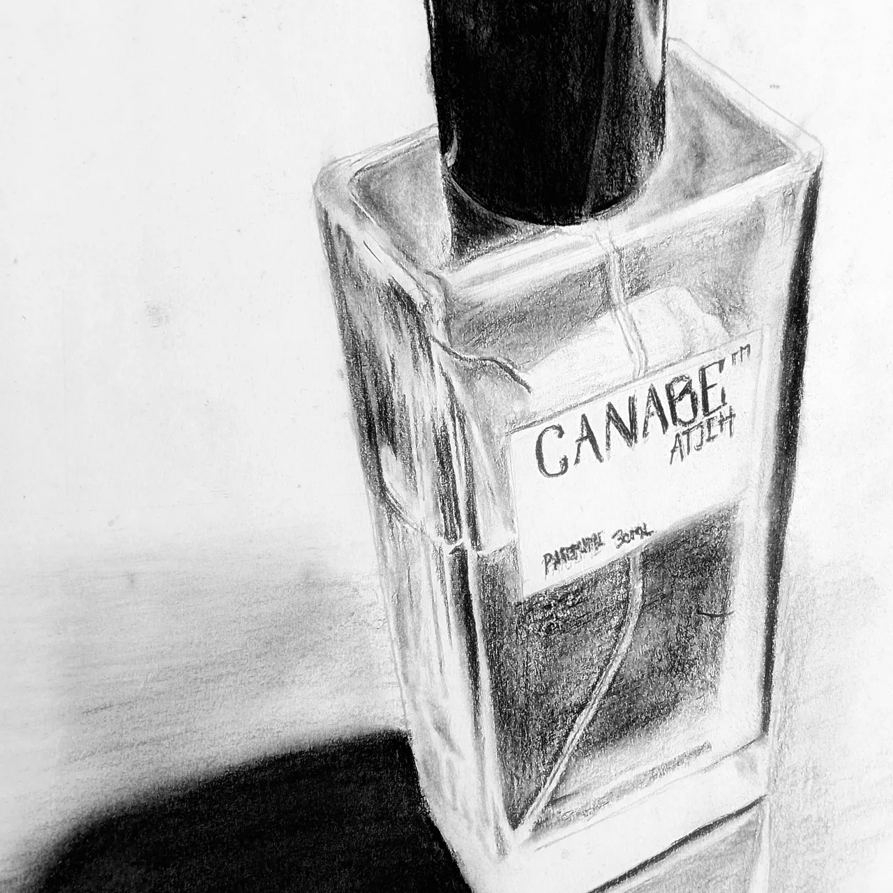 perfume bottle pencil drawings