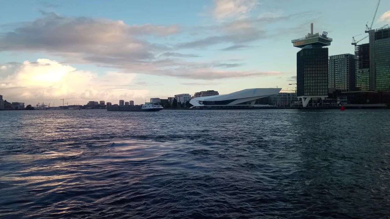 On the little ferry heading towards our venue for the day - the Eye Museum