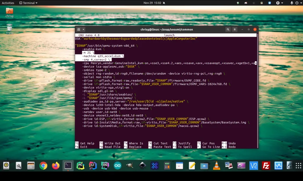 Boost the RAM and Processor Cores in Sosumi for better MacOS performance
