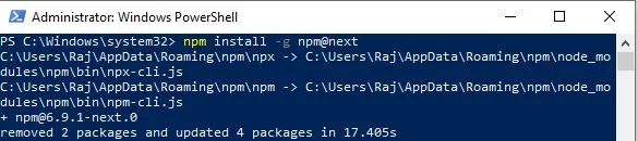 NPM-command-to-upgrade-to-latest-version