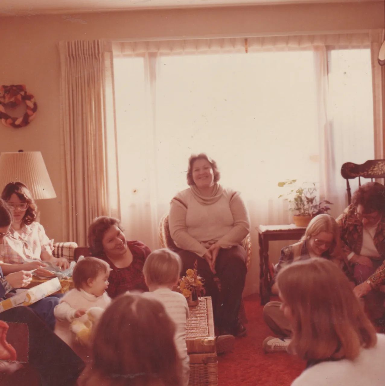 1980-01 - Laura, Minny, Laura or Lairna or something at Marilyn's baby shower for Katie.jpg